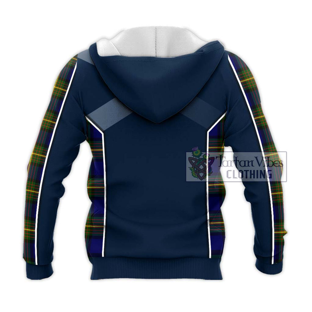 Moore Tartan Knitted Hoodie with Family Crest and Lion Rampant Vibes Sport Style - Tartan Vibes Clothing