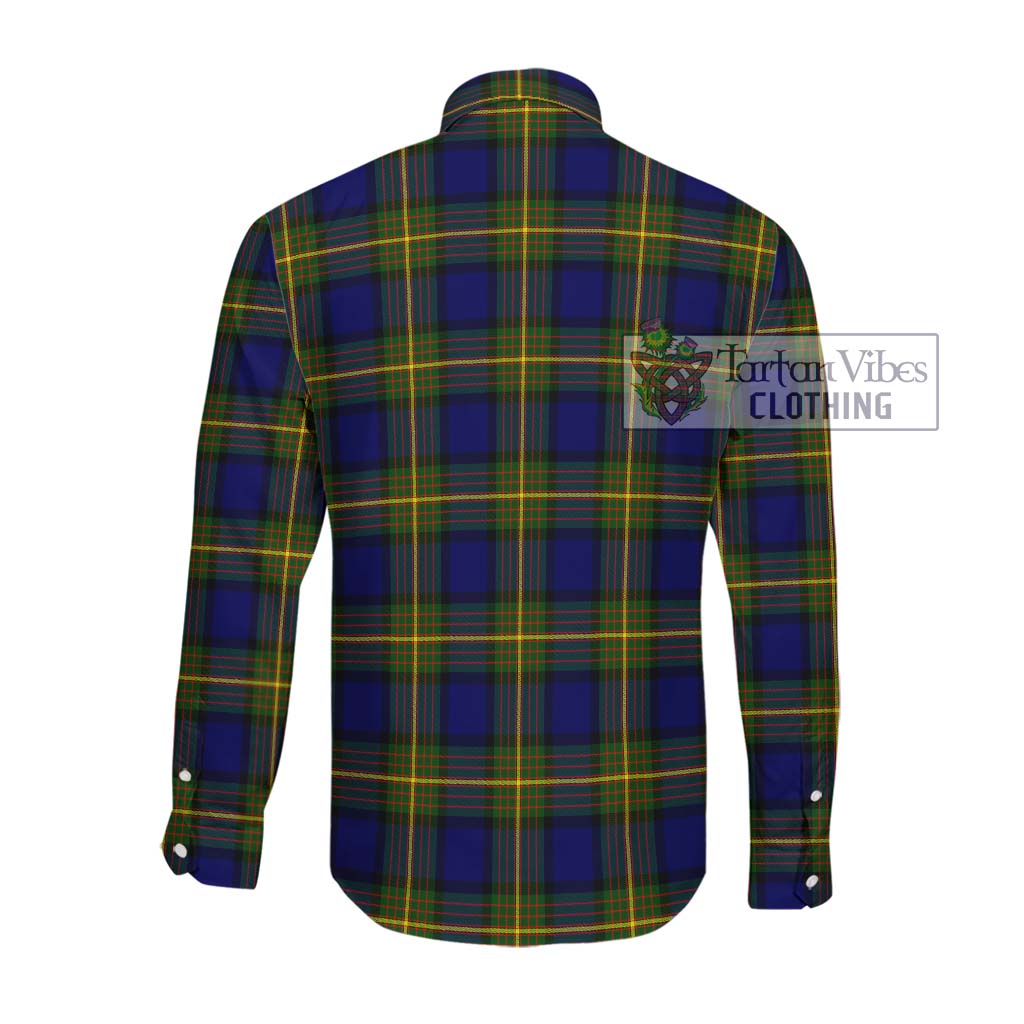 Tartan Vibes Clothing Moore Tartan Long Sleeve Button Shirt with Family Crest DNA In Me Style