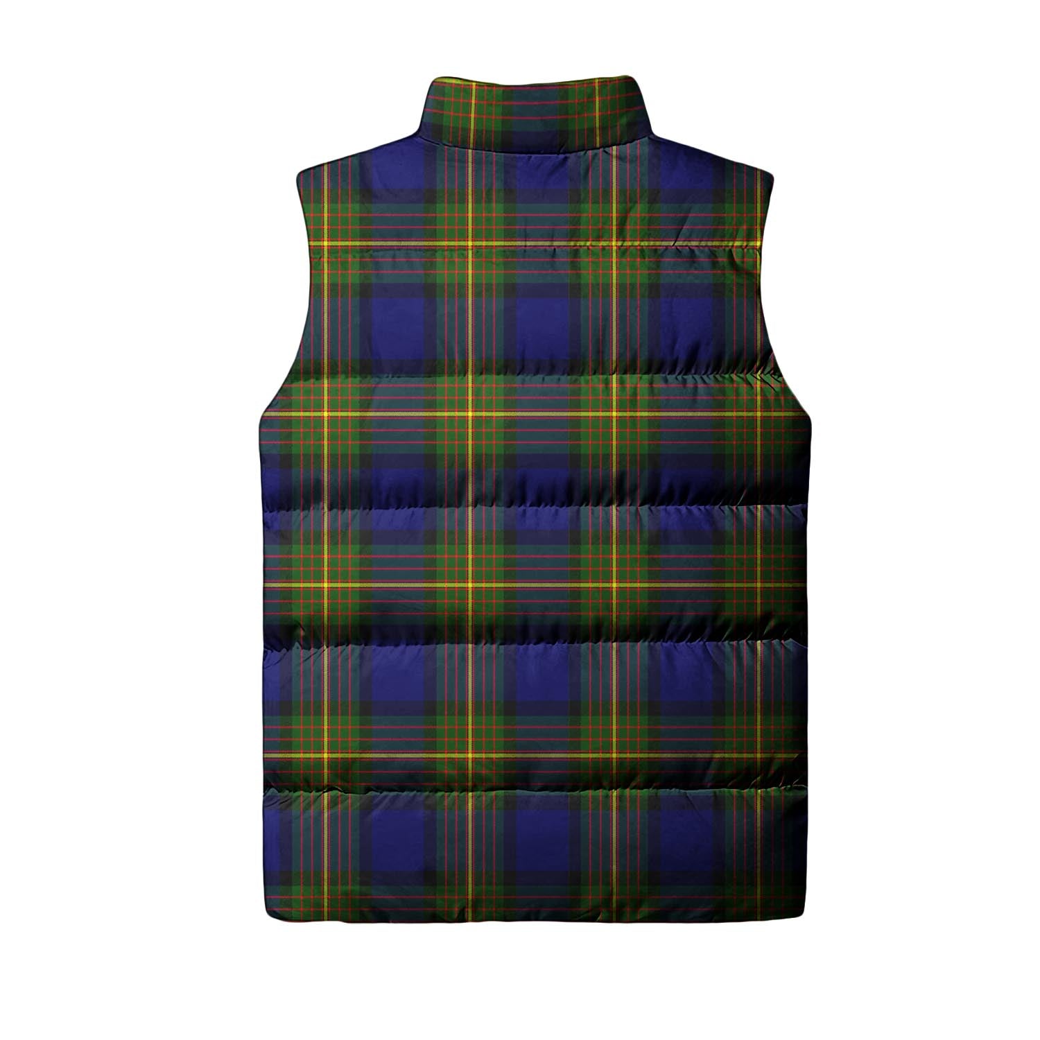 Moore Tartan Sleeveless Puffer Jacket with Family Crest - Tartanvibesclothing