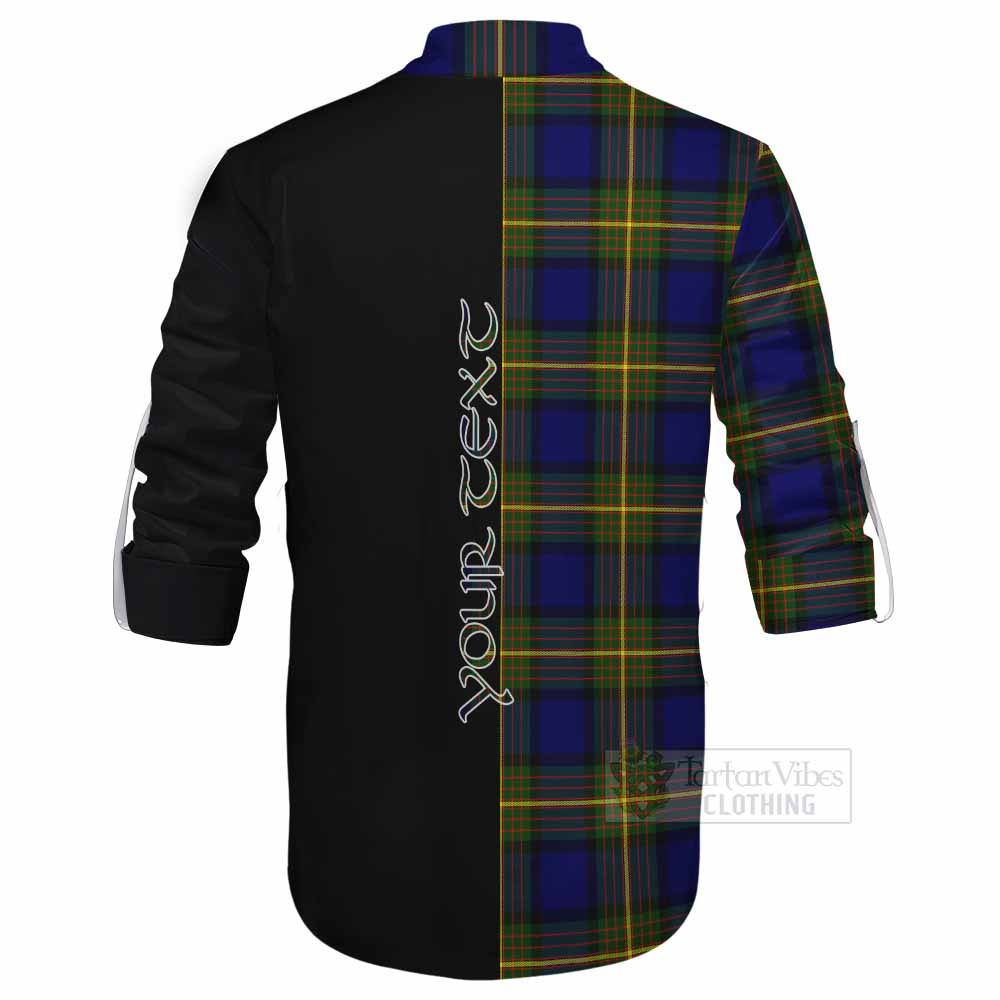 Tartan Vibes Clothing Moore Tartan Ghillie Kilt Shirt with Family Crest and Half Of Me Style