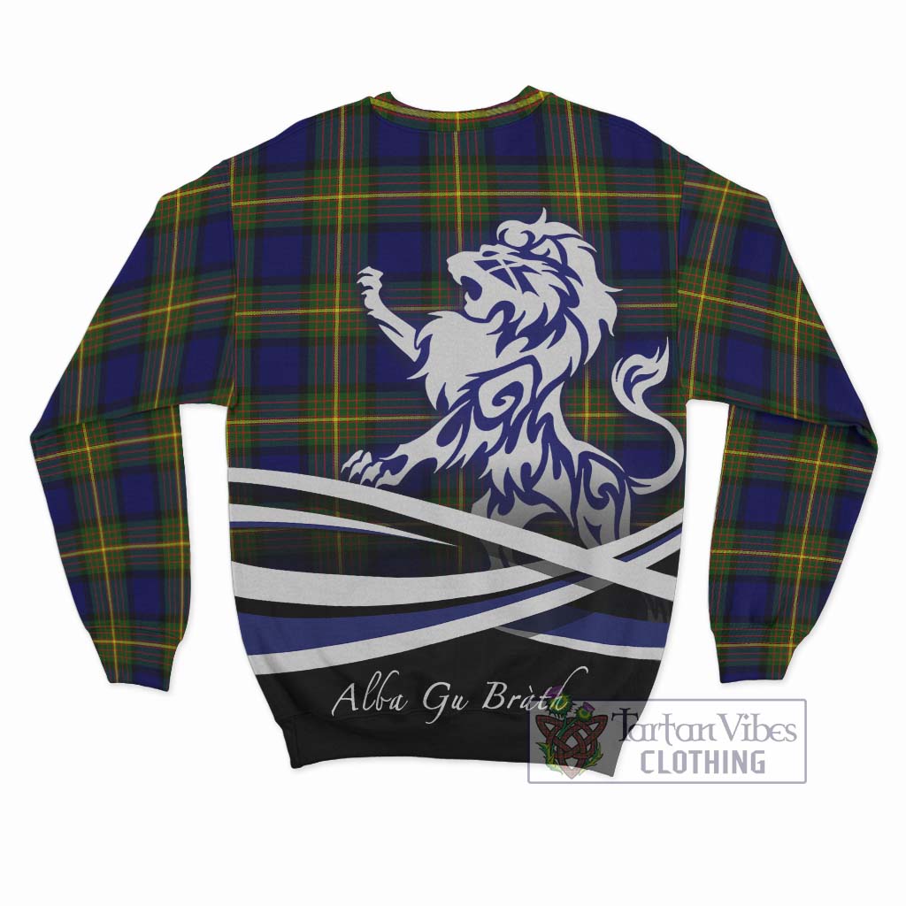 Tartan Vibes Clothing Moore Tartan Sweatshirt with Alba Gu Brath Regal Lion Emblem