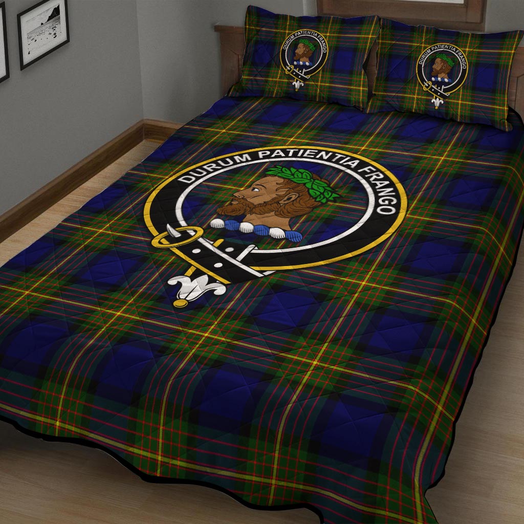 Moore Tartan Quilt Bed Set with Family Crest