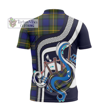 Moore Tartan Zipper Polo Shirt with Epic Bagpipe Style