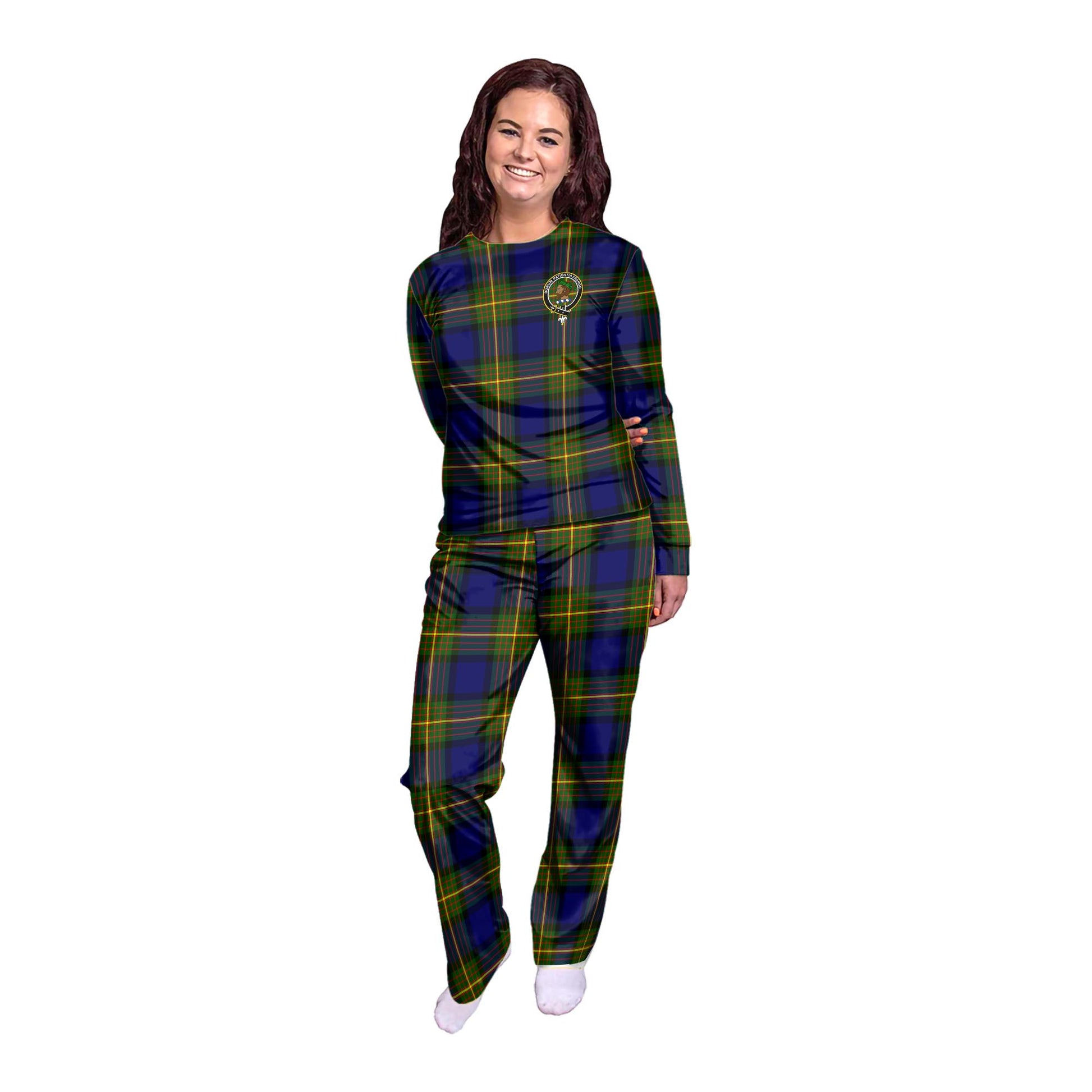 Moore Tartan Pajamas Family Set with Family Crest - Tartanvibesclothing