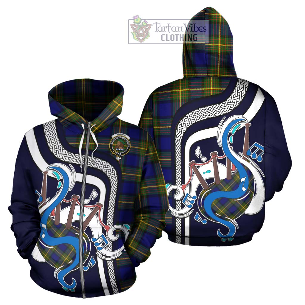 Tartan Vibes Clothing Moore Tartan Hoodie with Epic Bagpipe Style