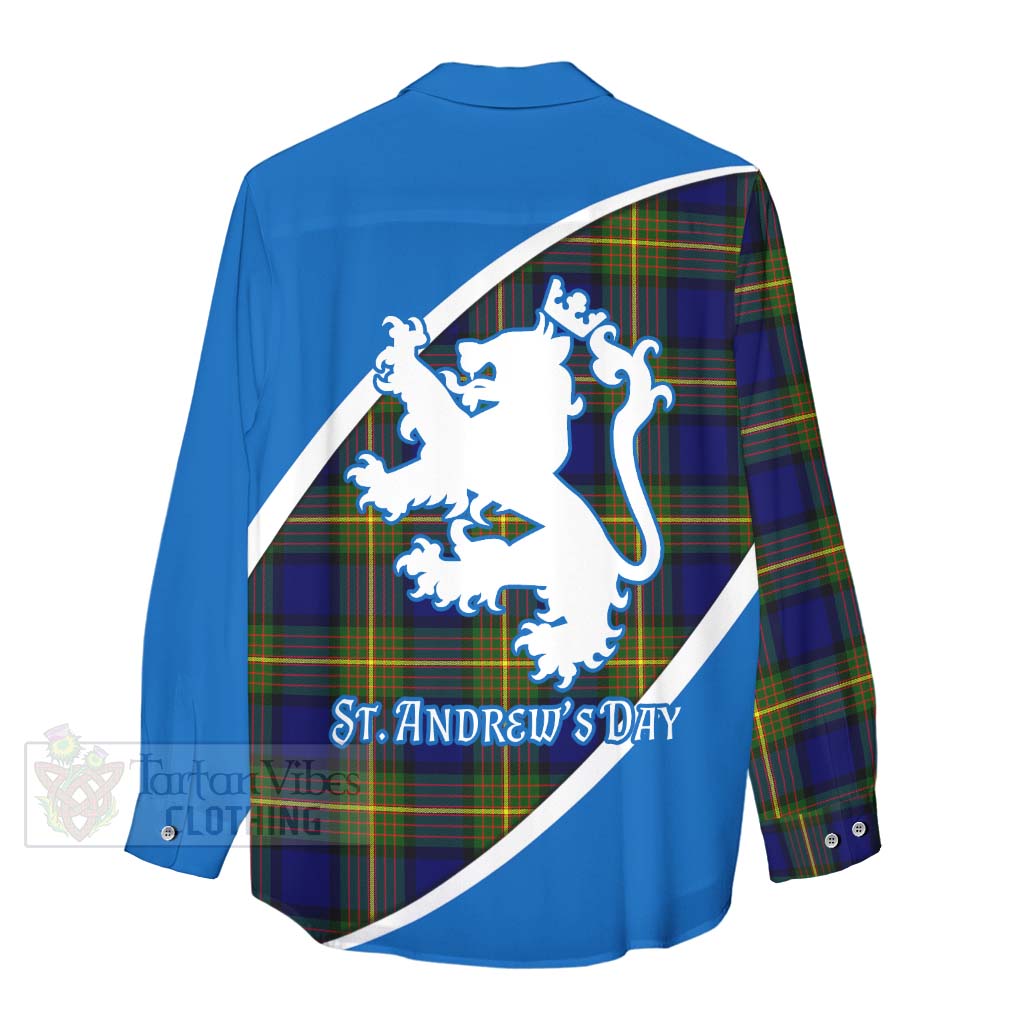 Tartan Vibes Clothing Moore Family Crest Tartan Women's Casual Shirt Celebrate Saint Andrew's Day in Style