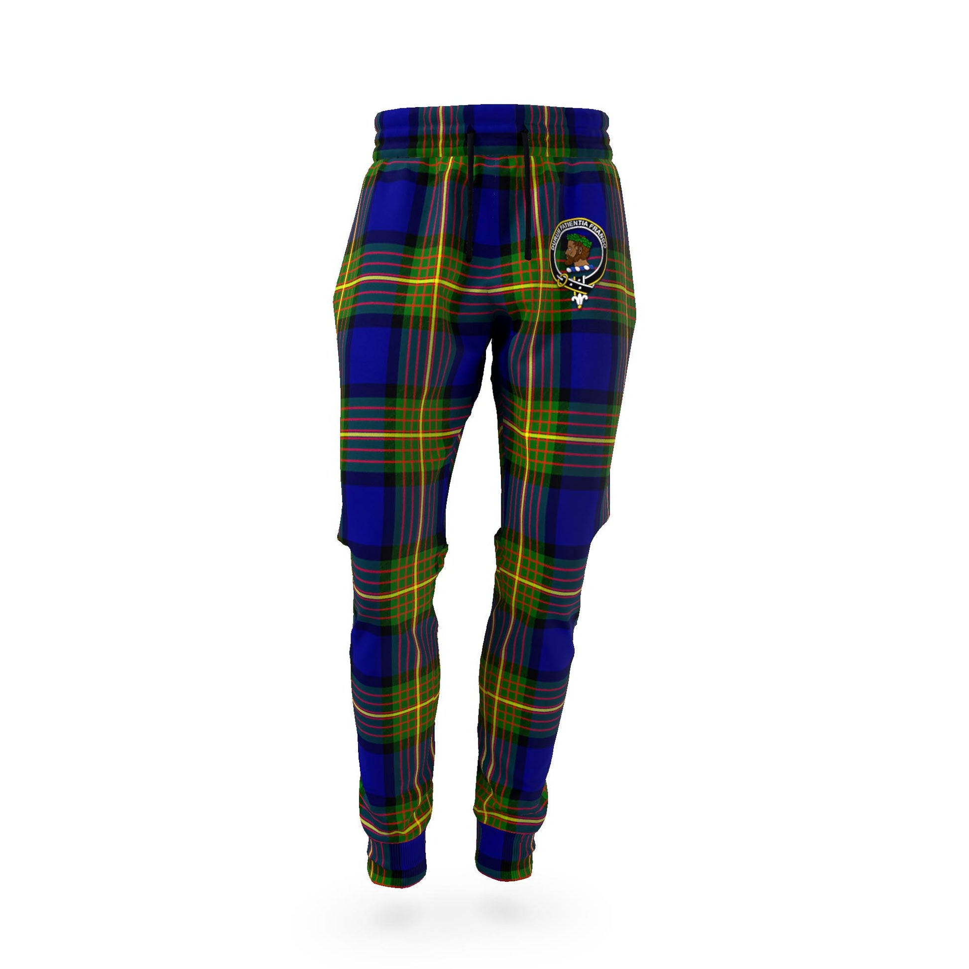 Moore Tartan Joggers Pants with Family Crest - Tartanvibesclothing