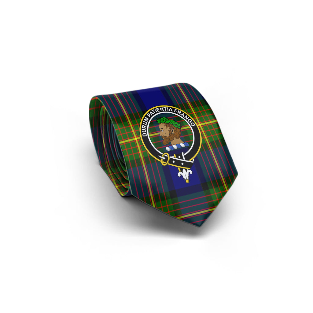 Moore Tartan Classic Necktie with Family Crest - Tartan Vibes Clothing