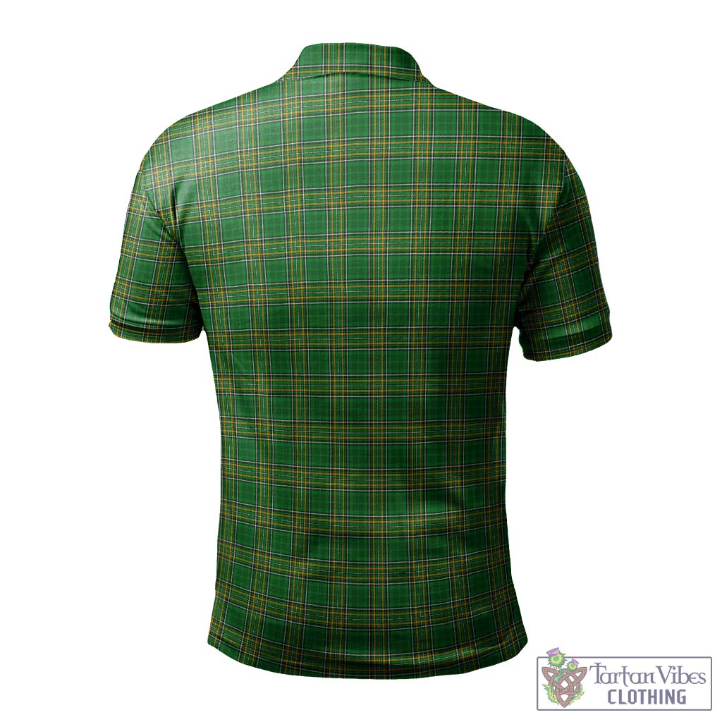 Tartan Vibes Clothing Moore Ireland Clan Tartan Polo Shirt with Coat of Arms