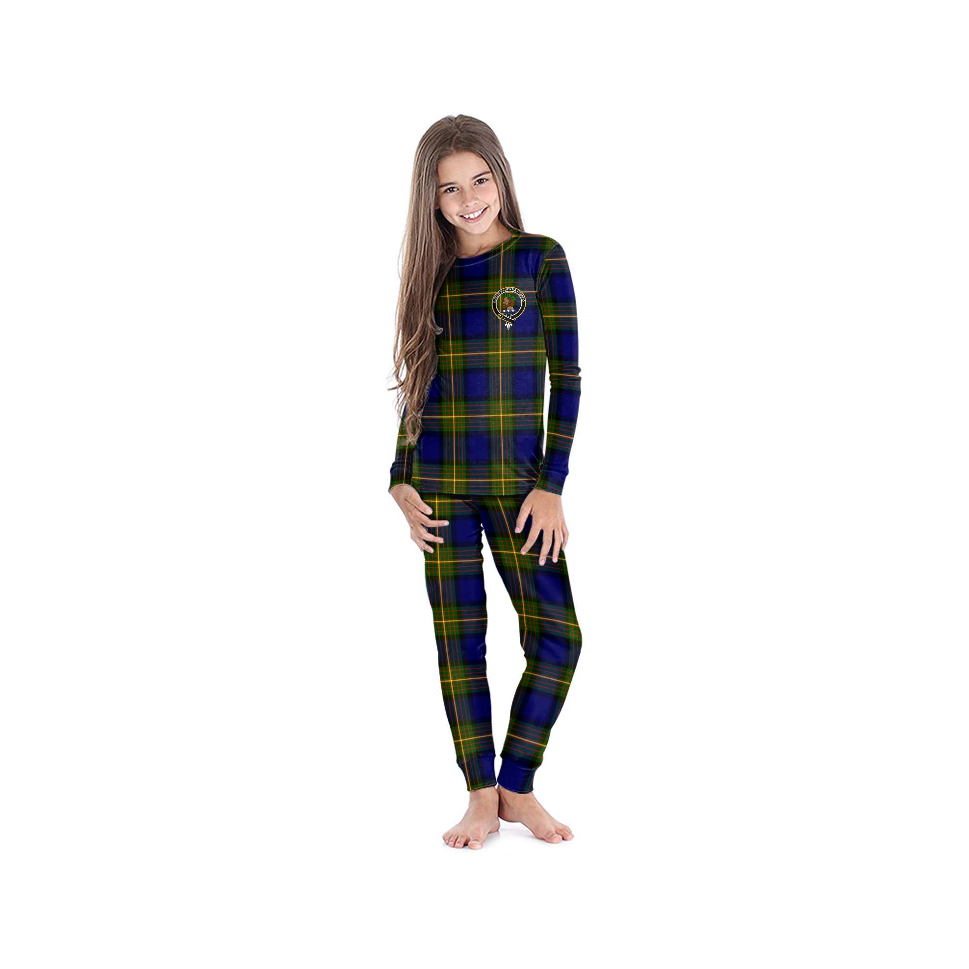 Moore Tartan Pajamas Family Set with Family Crest - Tartanvibesclothing