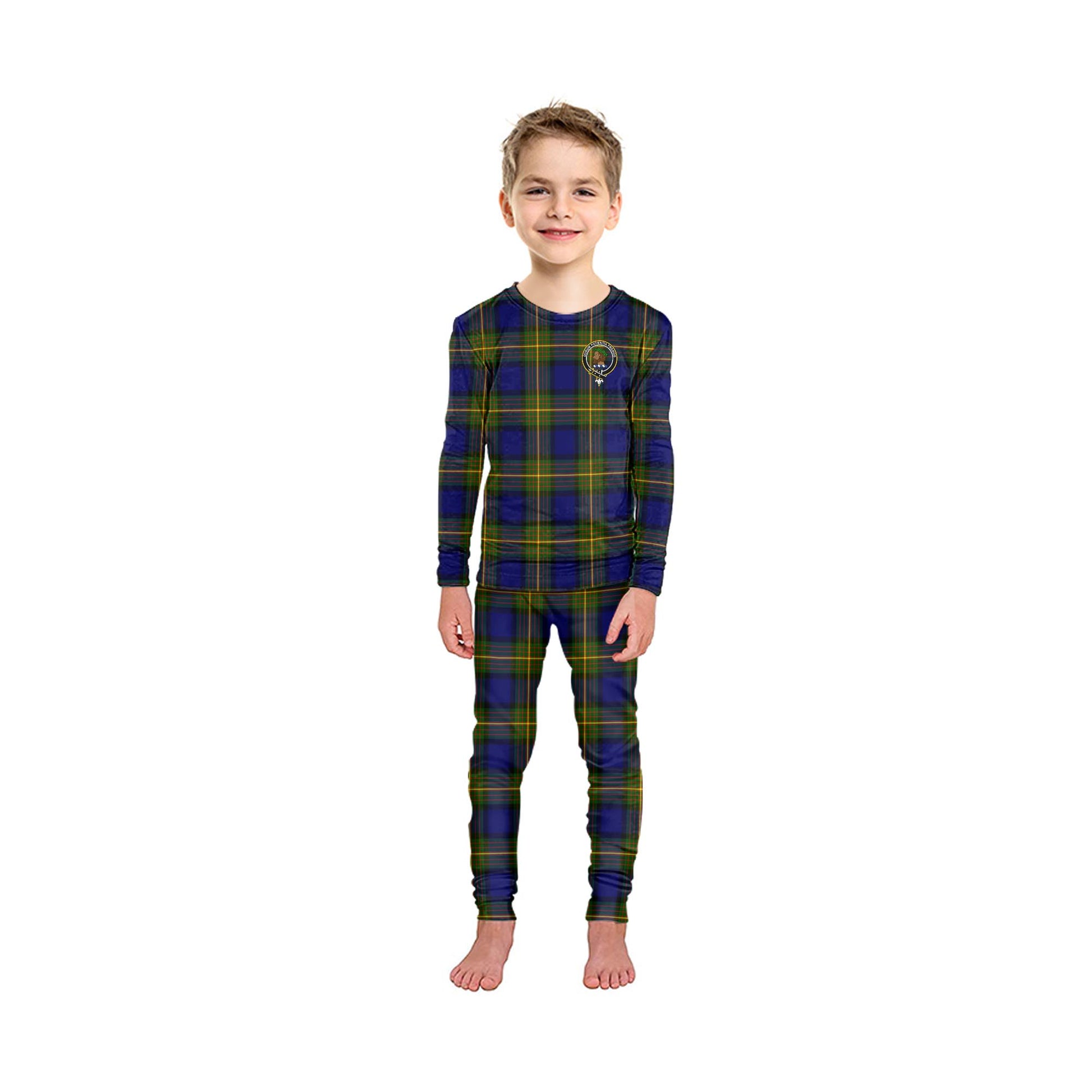 Moore Tartan Pajamas Family Set with Family Crest - Tartanvibesclothing