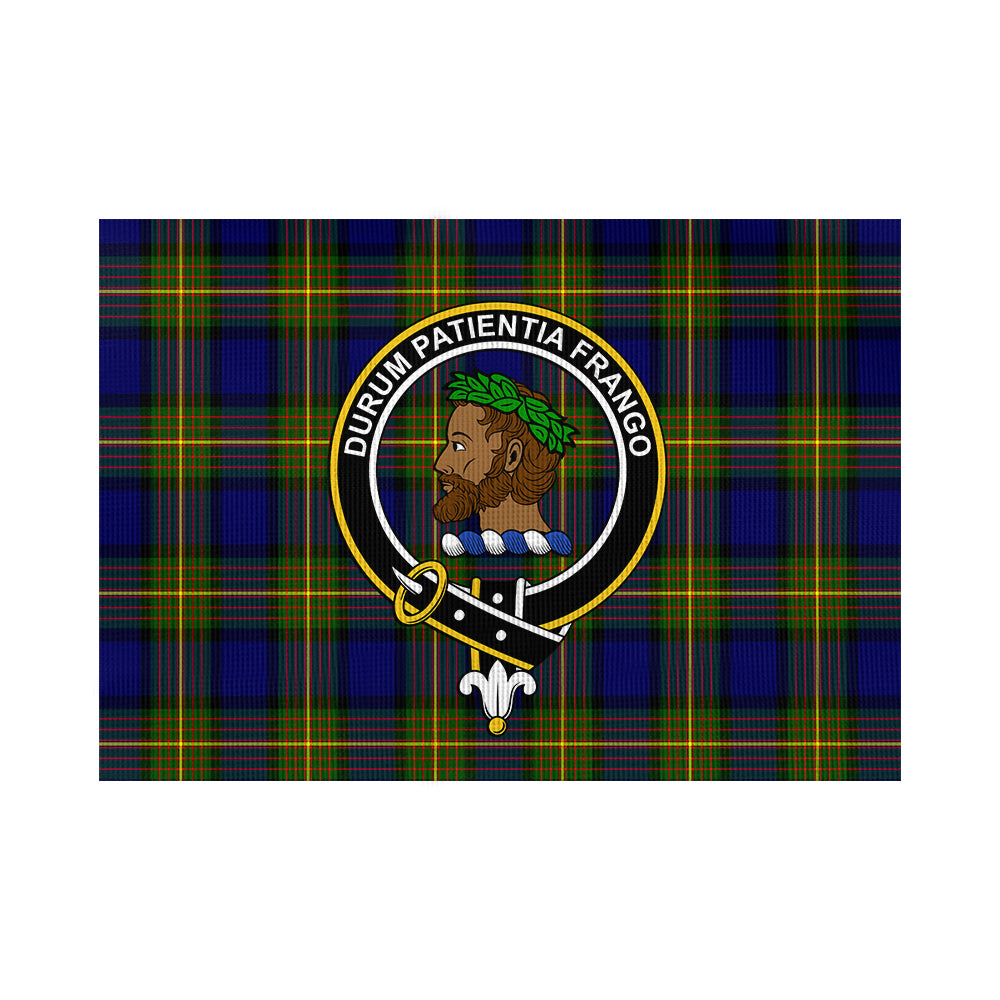 Moore Tartan Flag with Family Crest - Tartan Vibes Clothing