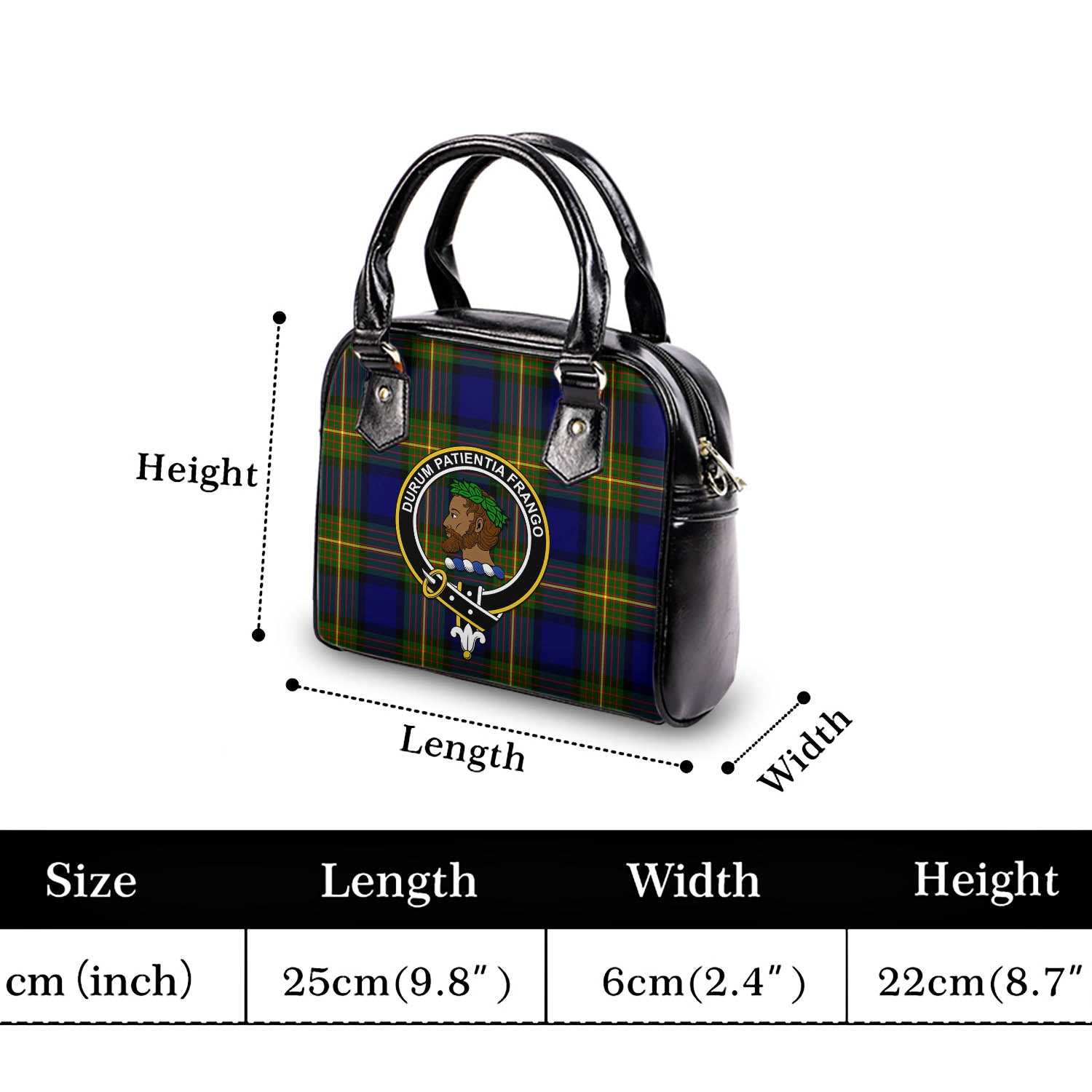 Moore Tartan Shoulder Handbags with Family Crest - Tartanvibesclothing