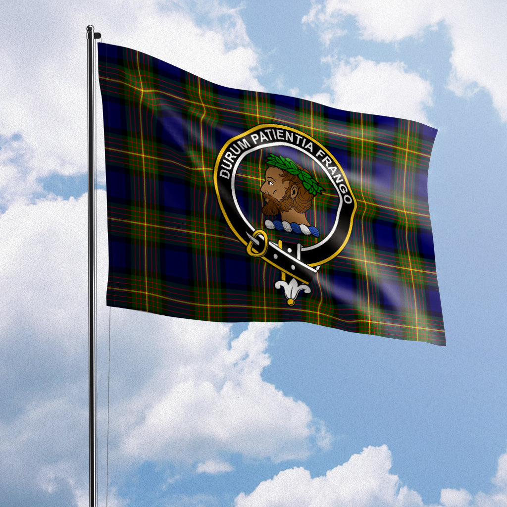 Moore Tartan Flag with Family Crest House Flag (Horizontal) - Tartan Vibes Clothing