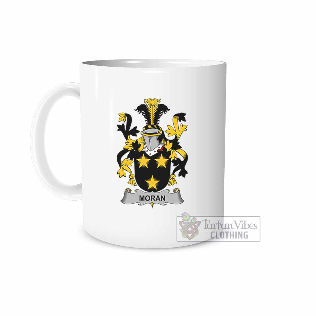 Moran Irish Clan Coat of Arms Ceramic Mug White - 2D-tartanvibesclothing