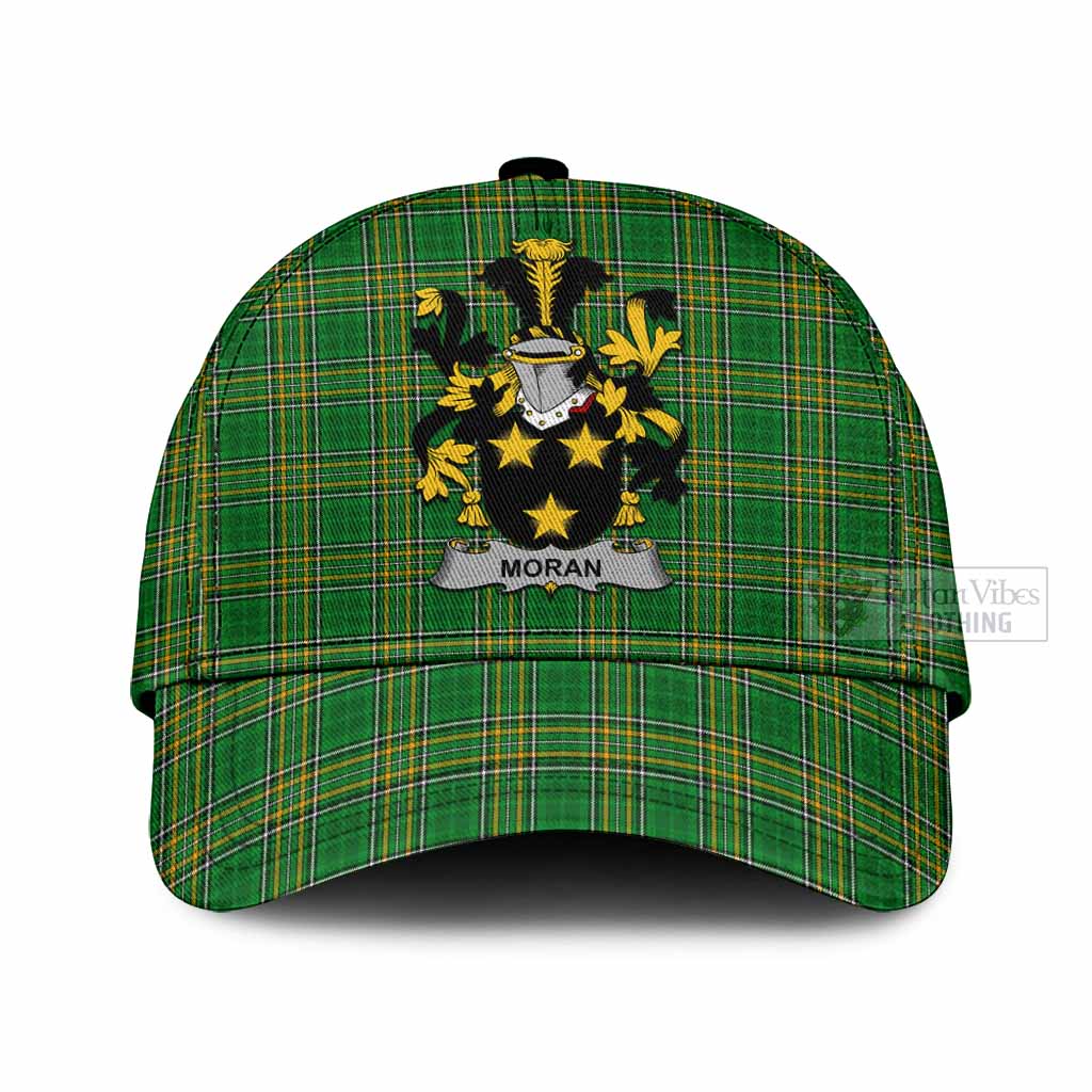 Moran Irish Clan Tartan Classic Baseball Cap with Coat of Arms Classic Cap Universal Fit - Tartan Vibes Clothing