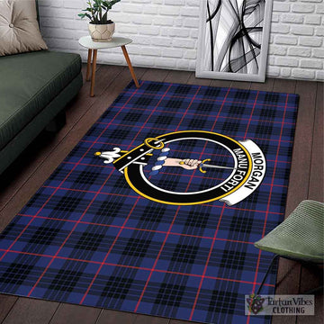 Morgan Tartan Area Rug with Family Crest