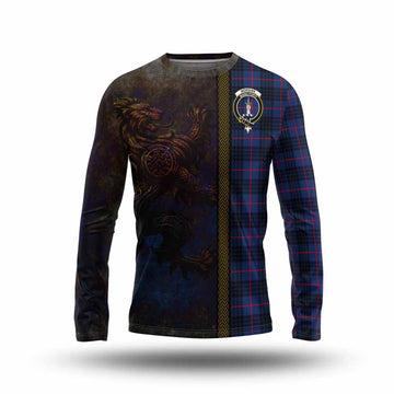 Morgan Tartan Family Crest Long Sleeve T-Shirt Alba Gu Brath Be Brave Lion Ancient Style Unisex - Tartan Vibes Clothing