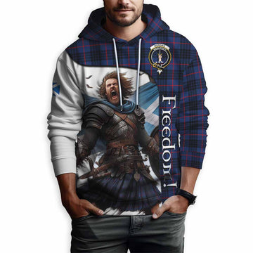 Morgan Crest Tartan Hoodie Inspired by the Freedom of Scottish Warrior Pullover Hoodie - Tartan Vibes Clothing