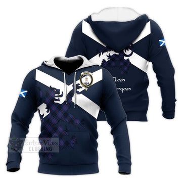 Morgan Tartan Lion Rampant Knitted Hoodie Proudly Display Your Heritage with Alba Gu Brath and Clan Name