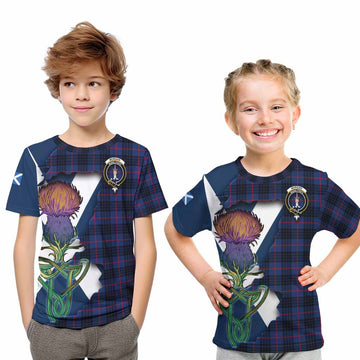 Morgan Tartan Family Crest Kid T-Shirt Scottish Thistle Celtic Inspired Youth XL Size14 - Tartan Vibes Clothing