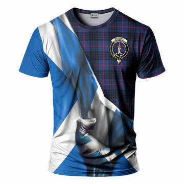 Morgan Tartan T-Shirt with Family Crest Scotland Patriotic Style Kid's Shirt - Tartan Vibes Clothing