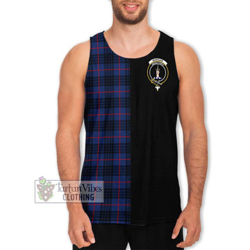 Morgan Tartan Men's Tank Top with Family Crest and Half Of Me Style