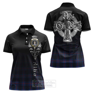 Morgan Tartan Women's Polo Shirt Featuring Alba Gu Brath Family Crest Celtic Inspired Women - Tartan Vibes Clothing