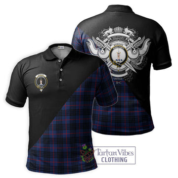 Morgan Tartan Polo Shirt with Family Crest and Military Logo Style Kid - Tartan Vibes Clothing