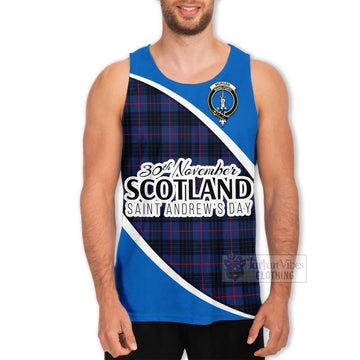 Morgan Family Crest Tartan Men's Tank Top Celebrate Saint Andrew's Day in Style