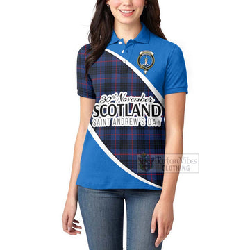 Morgan Family Crest Tartan Women's Polo Shirt Celebrate Saint Andrew's Day in Style - Tartan Vibes Clothing