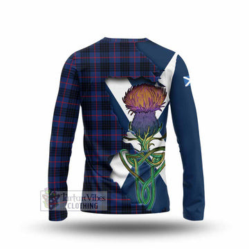 Morgan Tartan Family Crest Long Sleeve T-Shirt Scottish Thistle Celtic Inspired - Tartan Vibes Clothing