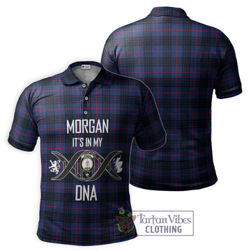 Morgan Tartan Polo Shirt with Family Crest DNA In Me Style - Tartan Vibes Clothing