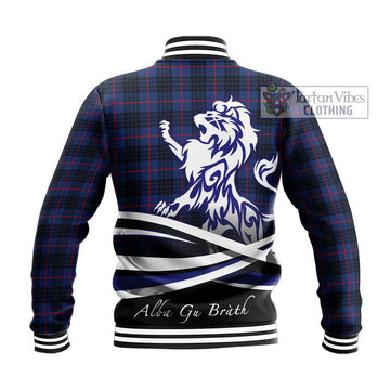 Morgan Tartan Baseball Jacket with Alba Gu Brath Regal Lion Emblem - Tartan Vibes Clothing