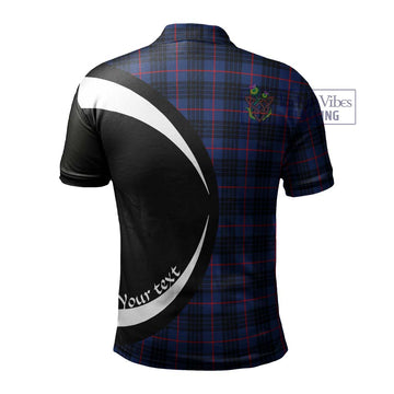 Morgan Tartan Men's Polo Shirt with Family Crest Circle Style - Tartan Vibes Clothing