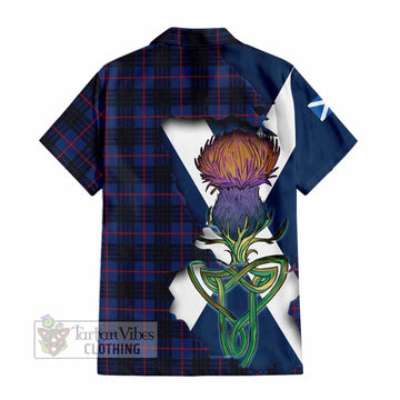 Morgan Tartan Family Crest Hawaiian Shirt Scottish Thistle Celtic Inspired - Tartan Vibes Clothing