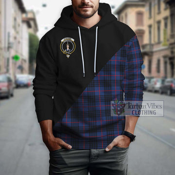 Morgan Tartan Hoodie with Family Crest and Military Logo Style - Tartan Vibes Clothing
