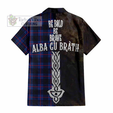 Morgan Tartan Family Crest Hawaiian Shirt Alba Gu Brath Be Brave Lion Ancient Style - Tartan Vibes Clothing