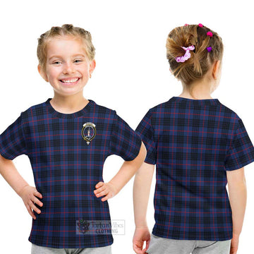 Morgan Tartan Kid T-Shirt with Family Crest - Tartan Vibes Clothing