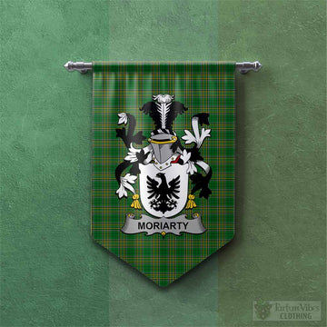 Moriarty Irish Clan Tartan Gonfalon, Tartan Banner with Coat of Arms Chevron - Tartan Vibes Clothing