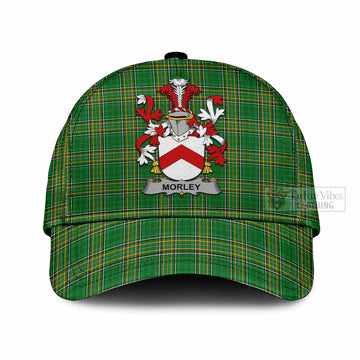 Morley Irish Clan Tartan Classic Baseball Cap with Coat of Arms Classic Cap Universal Fit - Tartan Vibes Clothing