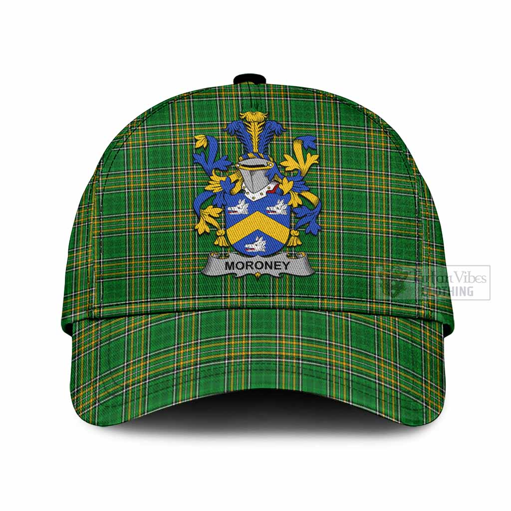 Moroney Irish Clan Tartan Classic Baseball Cap with Coat of Arms Classic Cap Universal Fit - Tartan Vibes Clothing
