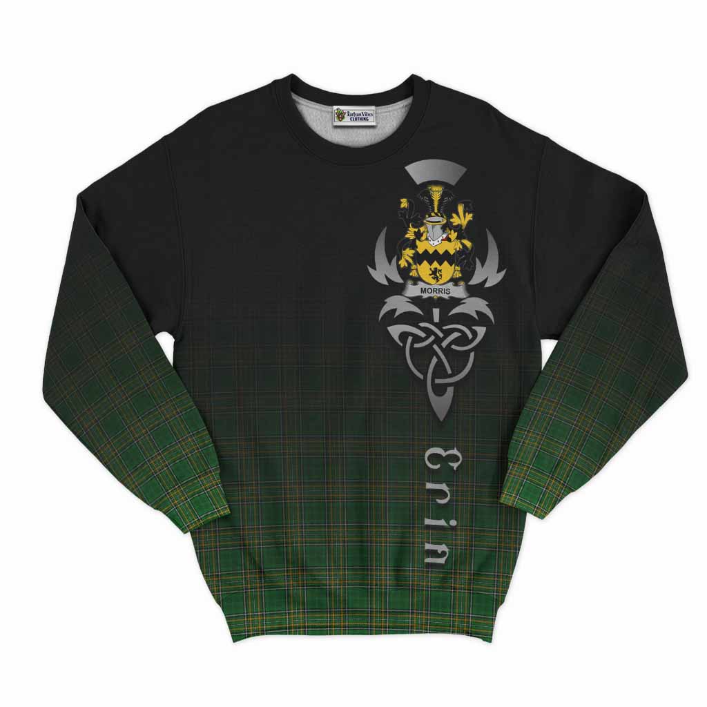 Morris Irish Clan Sweatshirt with Coat of Arms Erin Go Bragh Celtic Inspired Unisex - Tartan Vibes Clothing