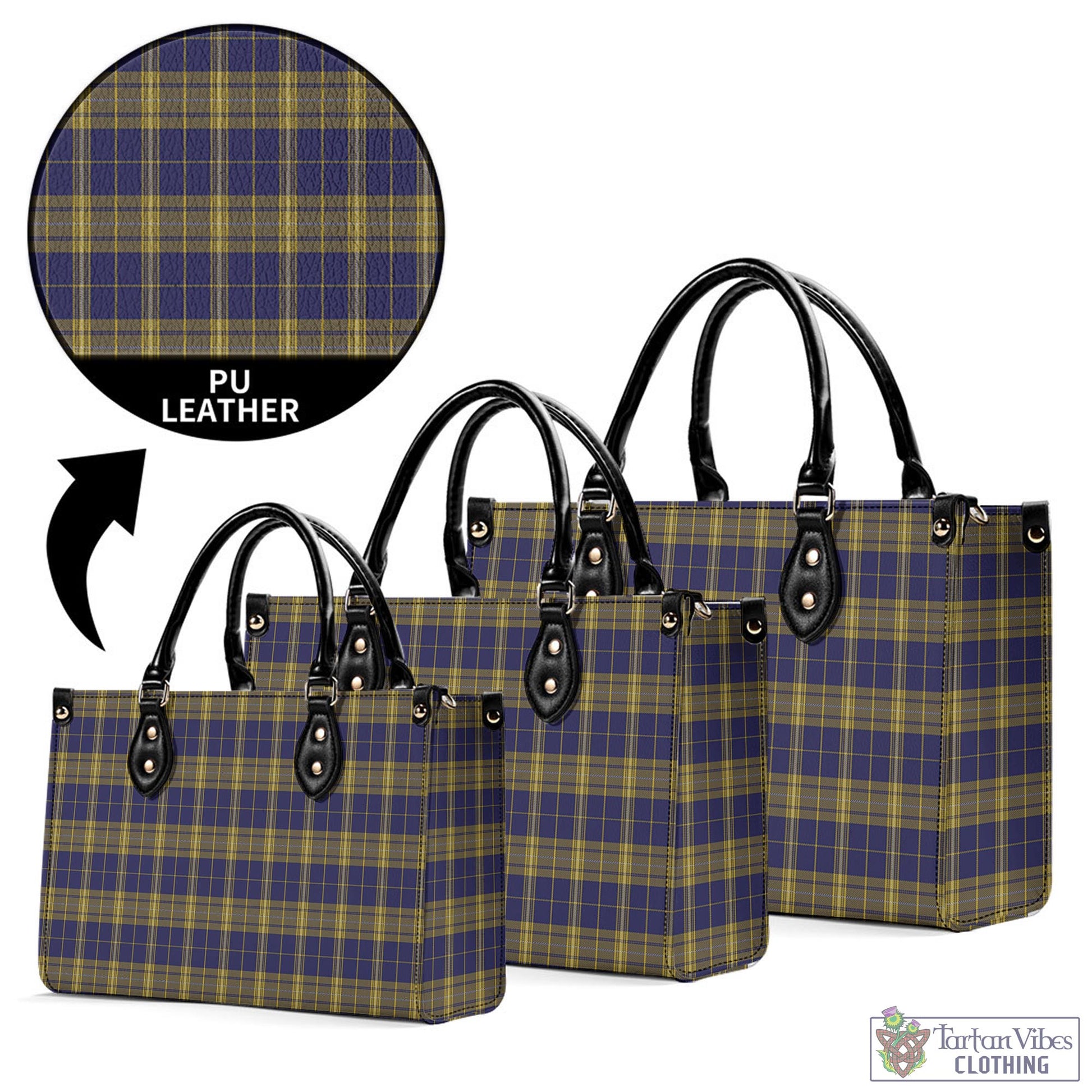 Tartan Vibes Clothing Morris of Wales Tartan Luxury Leather Handbags