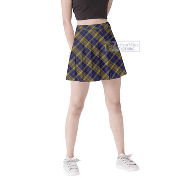 Morris of Wales Tartan Women's Plated Mini Skirt Cross Style