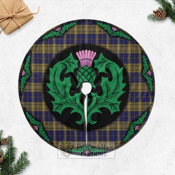 Morris of Wales Tartan Christmas Tree Skirt Scottish Thistle Style