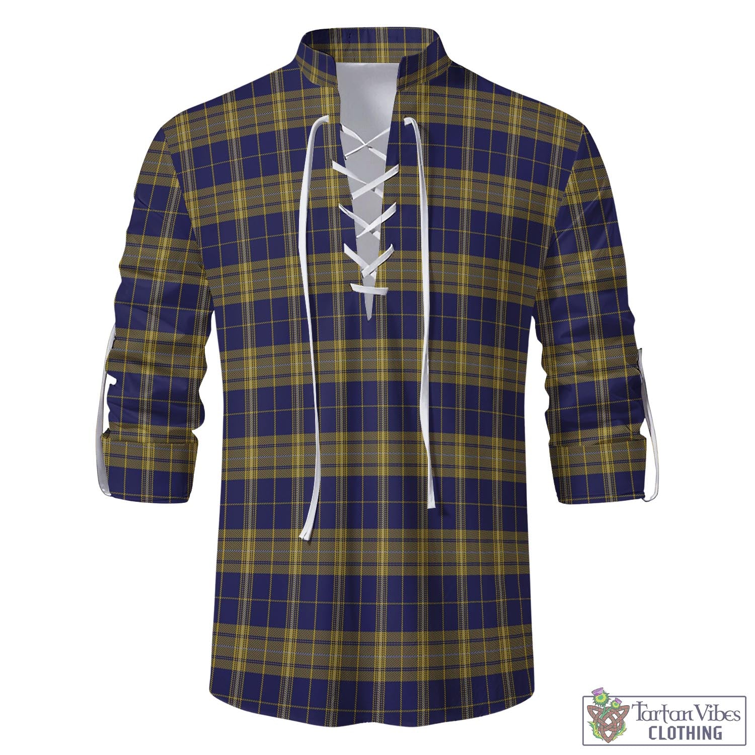 Tartan Vibes Clothing Morris of Wales Tartan Men's Scottish Traditional Jacobite Ghillie Kilt Shirt