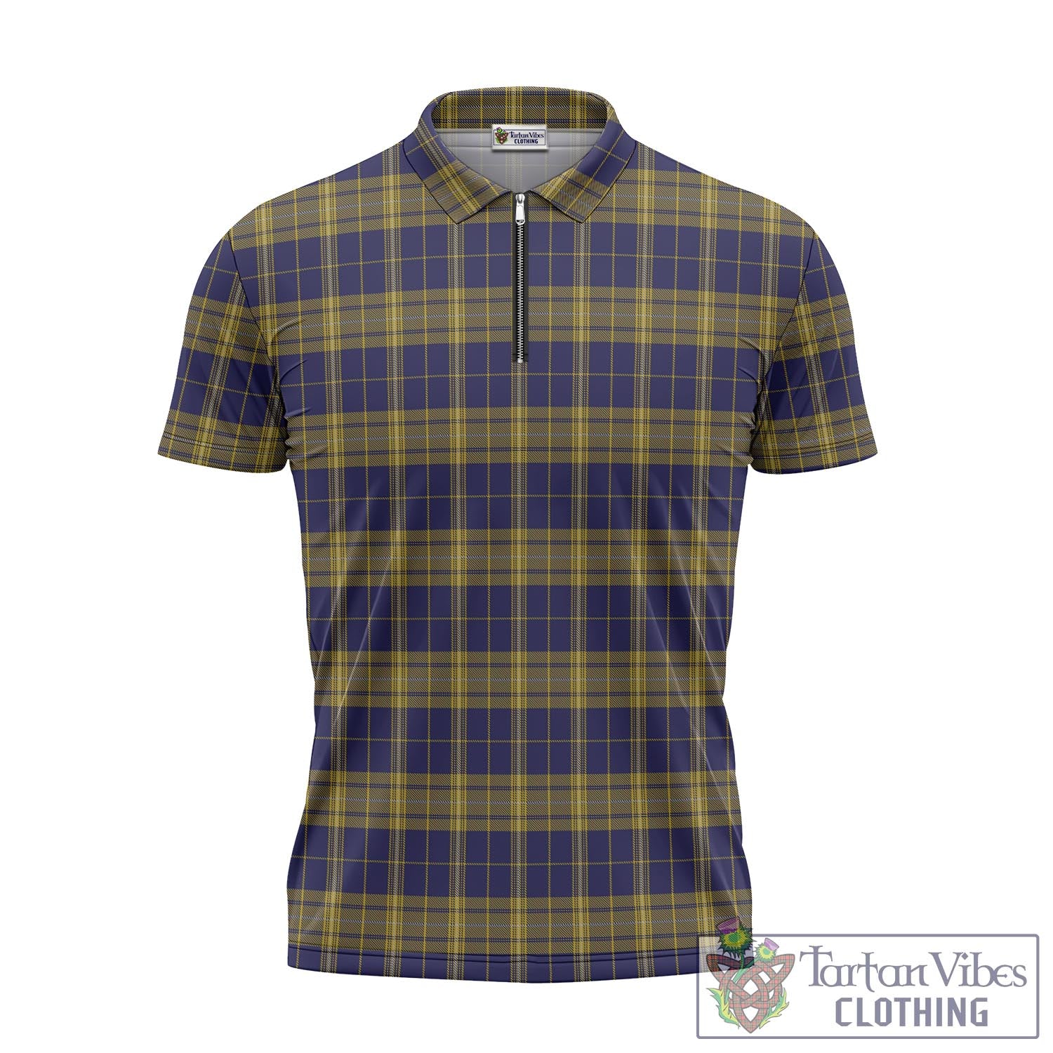 Tartan Vibes Clothing Morris of Wales Tartan Zipper Polo Shirt