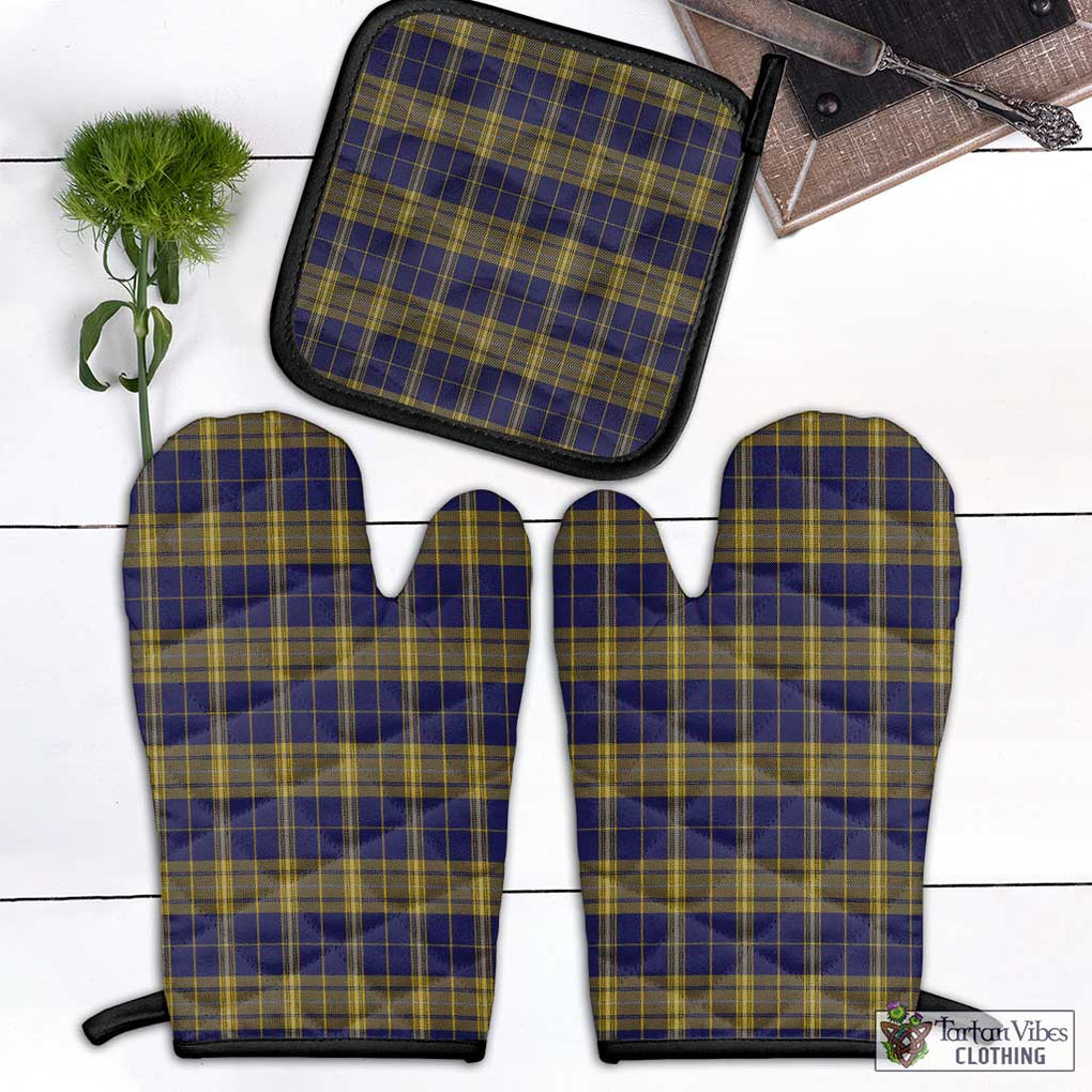 Morris of Wales Tartan Combo Oven Mitt & Pot-Holder Combo 1 Oven Mitt & 1 Pot-Holder Black - Tartan Vibes Clothing