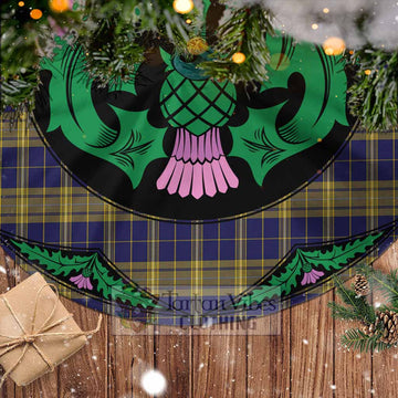 Morris of Wales Tartan Christmas Tree Skirt Scottish Thistle Style